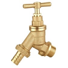 WRAS APPROVED Outdoor Garden Tap Hose Union Bib Tap 1/2" Brass With Check Valv