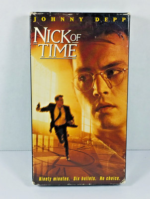 NICK OF TIME (1995) VHS TAPE MOVIE JOHNNY DEPP CHRISTOPHER WALKEN VTG 90'S++++