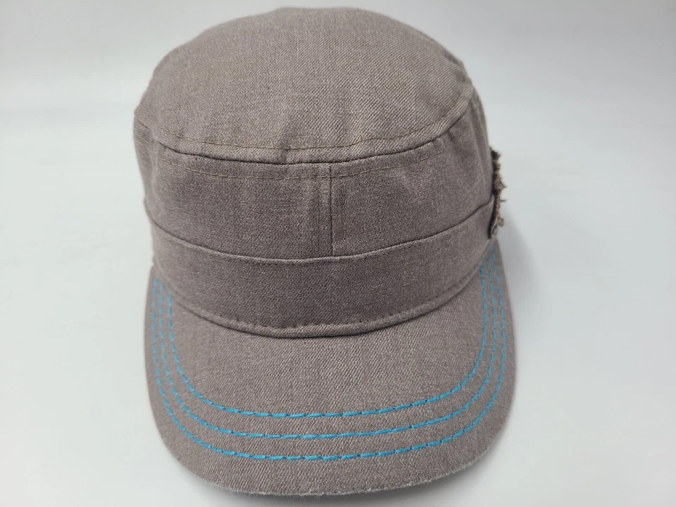 Mujeres Adidas Cadete Militar Ejército Correa Ajustable Gorra Gorra Informal Gris Azul Foto 2 de 4