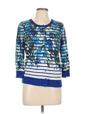 Talbots Women Blue 3/4 Sleeve Top L