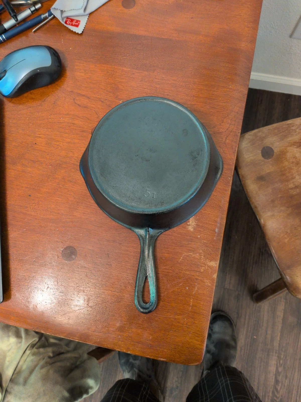 VINTAGE FAVORITE PIQUA WARE CAST IRON SKILLET #5-I