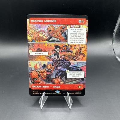 Maximum Carnage 225 BORDERLESS FOIL Marvel Spider-man Card MTG Game NM Magic TCG