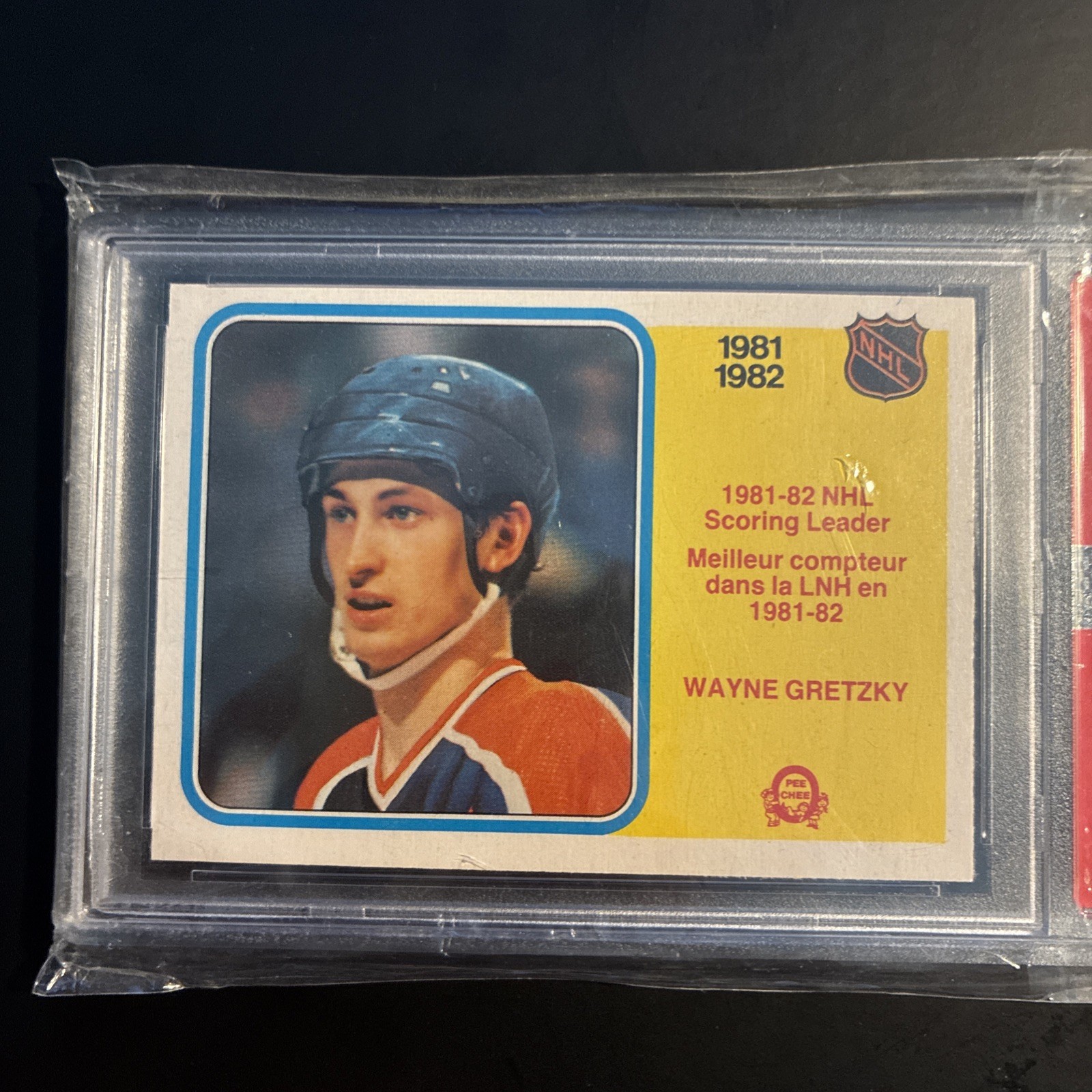 1982 O-Pee-Chee Wayne Gretzky Game Winning Goals Leader #243 PSA 7 view 2