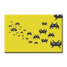 cc art -CANVAS PRINT-SPACE INVADERS INVASION I-24"x36"