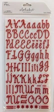 Red Glitter Foam Alphabet Letters & Numbers Scrapbook Stickers The Paper Studio