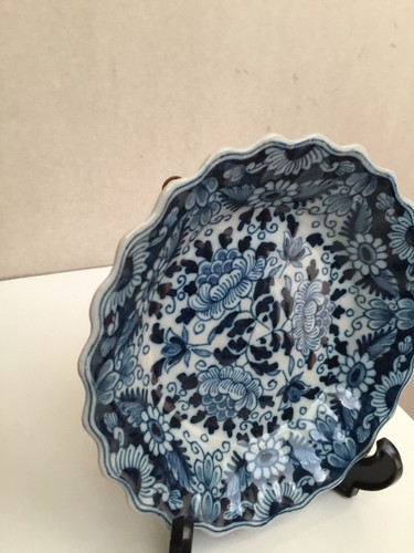 KOSTENLOSER VERSAND einzigartige MAKKUM gerippte PLATTE Schüssel 6 Zoll Delft Holland 820 - Bild 3 von 6