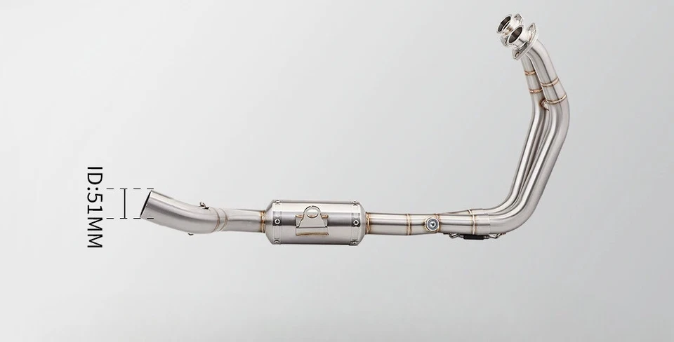 Sistema de tubo de escape de enlace medio para Suzuki 2022-2024 GSX-8S acero inoxidable 2023 Foto 3 de 4