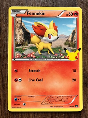 Fennekin 14/25 - 2021 Pokemon McDonalds Series Card - CLEAN NM