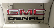 Gmc Denali Logo Stainless Steel Vanity License Plate Tag Gmc Denali Logo Stainless Steel Vanity License Plate Tag