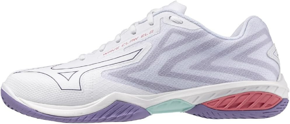 Кроссовки для бадминтона MIZUNO WAVE CLAW EL 2 Белые фиолетово-розовые 71GA2582 US523 см 24790₽