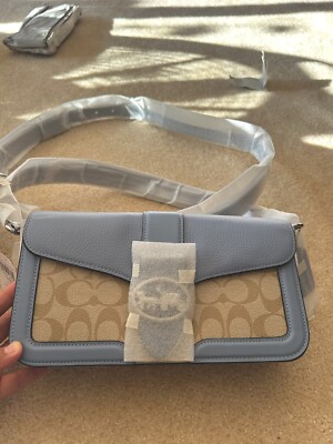 C4067 COACH Signature Georgie Shoulder Bag SV/Light Khaki