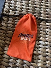 Aperol spritz logo collectible sunglasses orange case cloth No Sunnies