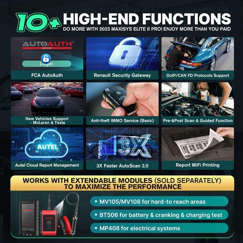 2025 Autel MaxiSys ELITE II PRO OBD2 Diagnóstico Programación J2534 ECU Español - Imagen 8 de 15