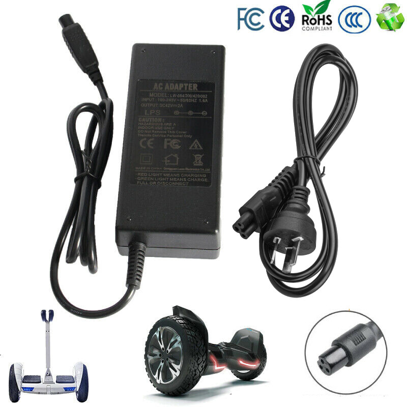 42V Adapter Charger for 36V E-Scooter Hoverboard Electric Bike