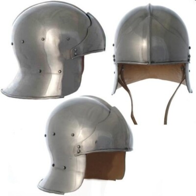 Bogenschützenhelm Schaller Celesta Ritterhelm GDFB 2 mm Stahl Größe XL