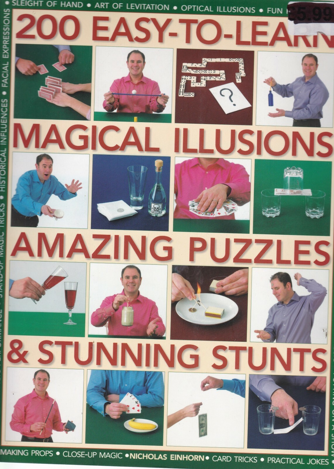 MAGIC ILLUSIONS & TRICKS: 200 TO LEARN 256 PAGES PAPERBACK  BOOK