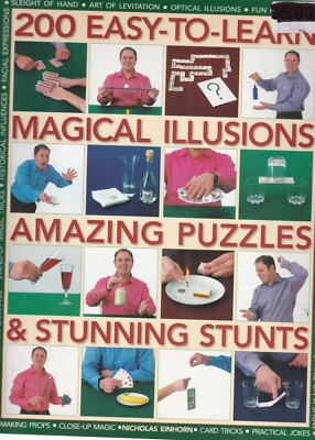 MAGIC ILLUSIONS & TRICKS: 200 TO LEARN 256 PAGES PAPERBACK  BOOK