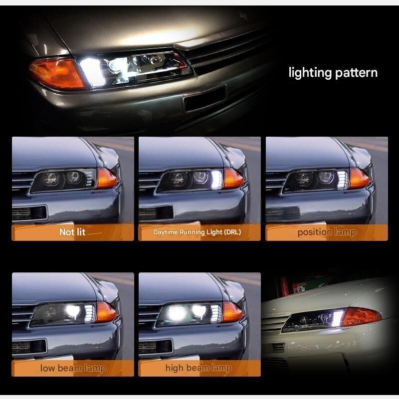 GTR32、ヘッドランプ LED Headlights for R32 Skyline GTR GT-R GTS ER32 HR32 HCR32 HNR32