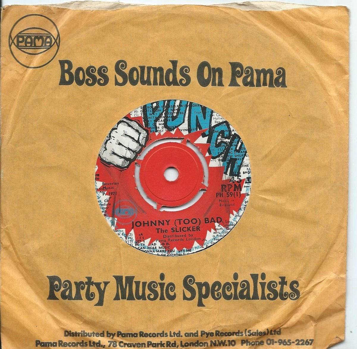 The Slicker:Johnny (Too) bad/Too bad:UK Punch:1971 | eBay UK