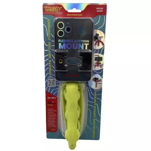 NEW Tenikle Pro Flexible Tripod Bendable Suction Cup Camera & Phone Mount Yellow