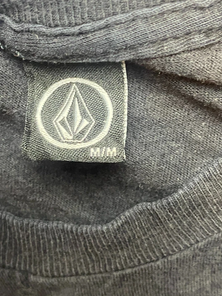 Volcom Shirt Adult Medium Black Script Logo Crewneck Streetwear Skateboard Mens - Image 4 of 4