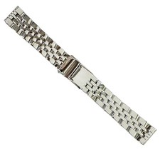 Cinturino orologio S/S di ricambio 18 mm per orologi BREITLING, collegamenti dritti solidi