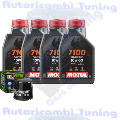 Set Service Öl Motul 7100 10W50 für Yamaha XV1600 Ale Road Star Limited� 2003