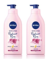 2 x 525 ml NIVEA Body Lotion Radiant Rose Whitens Bright