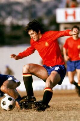 Carlos Santillana Spain 1976 Football Soccer Historic Old Photo