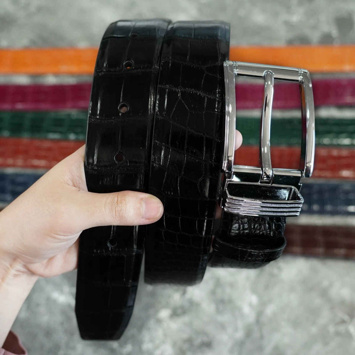 Genuine alligator cheap belt