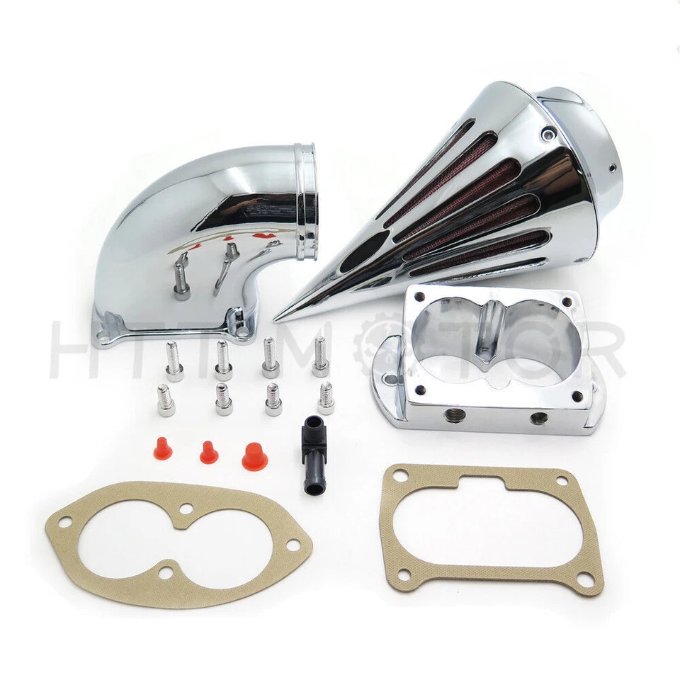 Filtro filtro de aire cromado Spike para 02-09 Kawasaki Vulcan 1500 1600 Mean Strea Foto 3 de 4