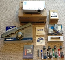 Mimio Xi Digital Whiteboard -Dealer Kit w/Panasonic wifi projector & EliteScreen