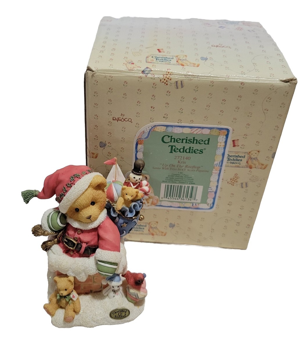 Cherished Teddies Santa Toys KRIS ON ROOFTOP 272140 Box 1997