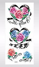 heart rose temporary tattoo fake tattoos removable
