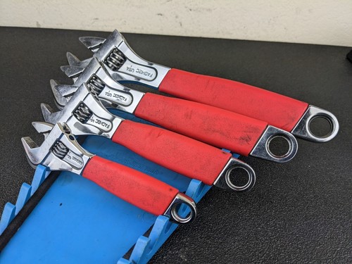 #bj291 Snap-on Chrome Made In USA Crescent Wrench Set Comfort Handle FADH704C - Picture 11 of 18
