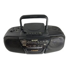 1997 Vintage Sharp Boom Box Cd Radio cassette Player Model QT-CD50 - PARTS ONLY
