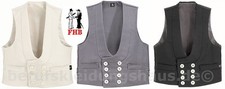 FHB 70016 Zunftweste Englischleder Zwirnpilot weiß grau schwarz kurzer Rücken