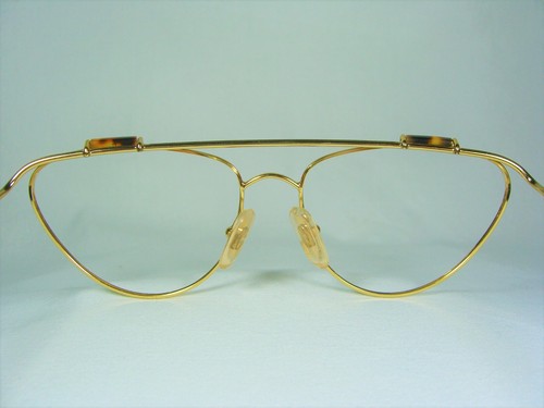 Look, luxury eyeglasses, square, oval, Gold plated, frames, NOS, hyper vintage - Picture 7 of 12