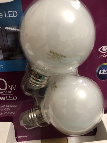 4X 2PK Philips G25 Medium Dimmable LED Decorative Light Bulbs - Picture 11 of 11