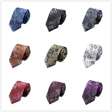 Men 6CM Skinny Paisley Necktie Wedding Party Jacquard Formal Business Tie QN333