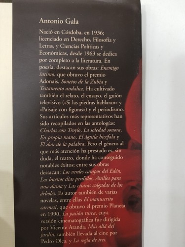 POEMAS DE AMOR. ANTONIO GALA. EDITORIAL PLANETA. 1997 - Imagen 5 de 9