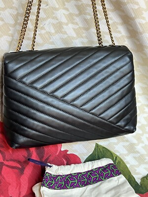 ☆Tory Burch☆ KIRA CHEVRON CONVERTIBLE ショルダーバッグ Tory Burch Kira Chevron Convertible Shoulder Bag/ Black/$598