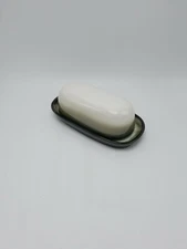 Sango "Nova Black" Covered Butter Dish