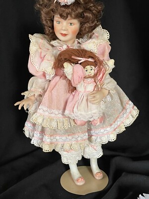 Franklin Heirloom Doll Porcelain With Dolly | eBay