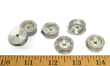 3pr 1960s TRADESHIP Japan 1/24 1/32 Slot Car ALUMINUM TM 0 WHEELS 1/8" Press On
