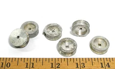 3pr 1960s TRADESHIP Japan 1/24 1/32 Slot Car ALUMINUM TM 0 WHEELS 1/8" Press On