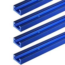 Aluminum Alloy T-Track for Woodworking Workbenches Drill Press Tables - 4 Pack
