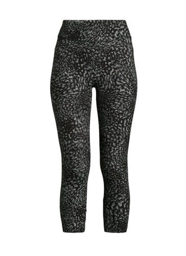 New* Time and Tru Capri Leggings Women Featherwaves Black & Gray- Size XXL (20)