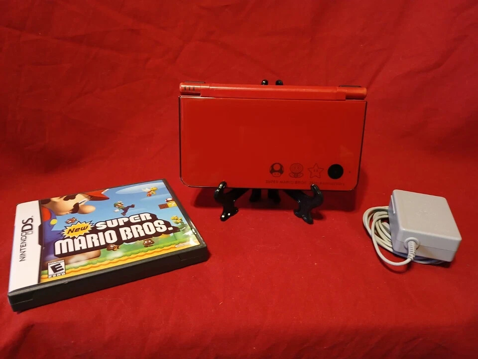 Red Nintendo DSi XL 25th Anniversary Edition Bundle With Super