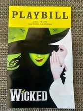 NEW WICKED Original Broadway Musical Playbill Wizard of Oz Cast SD Civic Theatre